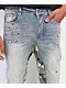 EPTM Jeans de mezclilla acampanados en camuflaje y celeste