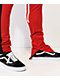 EPTM Pantalones de chándal rojos y negros