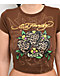 Ed Hardy 3 Hearts Cocoa Crop T-Shirt - Thumbnail image 3 of 6
