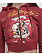 Ed Hardy Amor Butterfly Wine Crop Zip Hoodie - Thumbnail image 3 of 5
