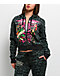 Ed Hardy Anchor Rose Green Leopard Crop Zip Hoodie - Thumbnail image 1 of 6