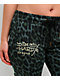Ed Hardy Anchor Rose Green Leopard Flare Sweatpants - Thumbnail image 4 of 7