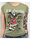 Ed Hardy Anchor Rose Olive T-Shirt - Thumbnail image 3 of 3