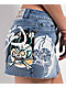 Ed Hardy Bat Blue Denim Cutoff Mini Skirt - Thumbnail image 7 of 7