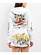 Ed Hardy Brave Eagle Y2K White Crop Zip Hoodie - Thumbnail image 2 of 9