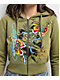 Ed Hardy Butterflies Y2K Olive Crop Zip Hoodie - Thumbnail image 4 of 8