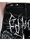 Ed Hardy Butterfly Skull Black Wash Jean Shorts - Thumbnail image 3 of 7
