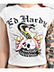 Ed Hardy Cobra Flame Burnout White Crop T-Shirt - Thumbnail image 3 of 3