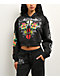 Ed Hardy Cross Heart Black Crop Zip Hoodie - Thumbnail image 1 of 8