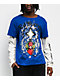 Ed Hardy Cross Heart French Blue & White 2fer Long Sleeve T-Shirt - Thumbnail image 1 of 7