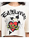 Ed Hardy Cross Heart Ivory Boxy Crop T-Shirt - Thumbnail image 3 of 3