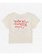 Ed Hardy Cross Heart Ivory Crop T-Shirt - Thumbnail image 2 of 2