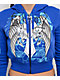 Ed Hardy Cross Wings Royal Blue Crop Zip Hoodie - Thumbnail image 3 of 4