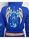 Ed Hardy Cross Wings Royal Blue Crop Zip Hoodie - Thumbnail image 2 of 4