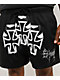 Ed Hardy Crosses Black Mesh Shorts - Thumbnail image 5 of 8