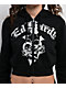 Ed Hardy Crosses Rhinestone Black Crop Zip Hoodie - Thumbnail image 3 of 5