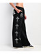 Ed Hardy Crosses Rhinestone Black Wide Leg Sweatpants - Thumbnail image 5 of 6