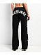 Ed Hardy Crosses Rhinestone Black Wide Leg Sweatpants - Thumbnail image 1 of 2