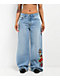 Ed Hardy Dagger Heart Retro Light Blue Jeans  - Thumbnail image 2 of 5