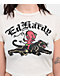 Ed Hardy Devil Panther Ivory Crop T-Shirt - Thumbnail image 3 of 4