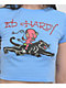 Ed Hardy Devil Panther Powder Blue Crop T-Shirt - Thumbnail image 3 of 5