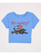 Ed Hardy Devil Panther Powder Blue Crop T-Shirt - Thumbnail image 4 of 5