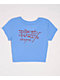 Ed Hardy Devil Panther Powder Blue Crop T-Shirt - Thumbnail image 5 of 5