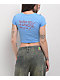 Ed Hardy Devil Panther Powder Blue Crop T-Shirt - Thumbnail image 2 of 5