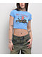 Ed Hardy Devil Panther Powder Blue Crop T-Shirt - Thumbnail image 1 of 5