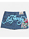 Ed Hardy Diamond Flower Blue Denim Cutoff Mini Skirt - Thumbnail image 8 of 9