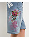 Ed Hardy Diamond Flower Light Wash Jean Shorts - Thumbnail image 14 of 17