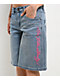 Ed Hardy Diamond Flower Light Wash Jean Shorts - Thumbnail image 15 of 17