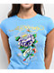 Ed Hardy Diamond Flower Power Blue Cap Sleeve Crop T-Shirt - Thumbnail image 3 of 3