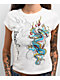 Ed Hardy Dragon Cap Sleeve Ivory Crop T-Shirt - Thumbnail image 3 of 3
