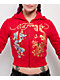 Ed Hardy Dragon Cherry Red Crop Zip Hoodie - Thumbnail image 3 of 5