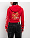 Ed Hardy Dragon Cherry Red Crop Zip Hoodie - Thumbnail image 2 of 5