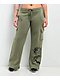 Ed Hardy Dragon Dagger Olive Cargo Sweatpants - Thumbnail image 8 of 9