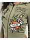 Ed Hardy Dragon Dagger Olive Crop Zip Hoodie - Thumbnail image 4 of 7