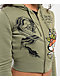 Ed Hardy Dragon Dagger Olive Crop Zip Hoodie - Thumbnail image 5 of 7