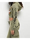 Ed Hardy Dragon Dagger Olive Crop Zip Hoodie - Thumbnail image 3 of 7