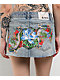 Ed Hardy Dragon Light Blue Cutoff Denim Mini Skirt - Thumbnail image 4 of 4