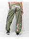 Ed Hardy Dragon Olive Green Cargo Parachute Pants - Thumbnail image 1 of 6