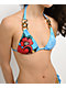 Ed Hardy Dragon Rhinestone Blue Triangle Bikini Top - Thumbnail image 3 of 7