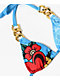 Ed Hardy Dragon Rhinestone Blue Triangle Bikini Top - Thumbnail image 5 of 7
