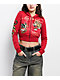 Ed Hardy Eagle Tiger Red Crop Zip Hoodie - Thumbnail image 1 of 9