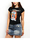 Ed Hardy Fire Tiger Rhinestone Black Cap Sleeve T-Shirt - Thumbnail image 1 of 4