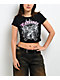 Ed Hardy Flame Cross Black Crop T-Shirt - Thumbnail image 1 of 3