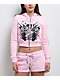 Ed Hardy Flame Cross Pink Ballerina Crop Zip Hoodie - Thumbnail image 3 of 7