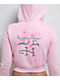 Ed Hardy Flame Cross Pink Ballerina Crop Zip Hoodie - Thumbnail image 5 of 7
