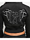 Ed Hardy Flame Cross Y2K Faux Fur Black Crop Zip Hoodie - Thumbnail image 4 of 7